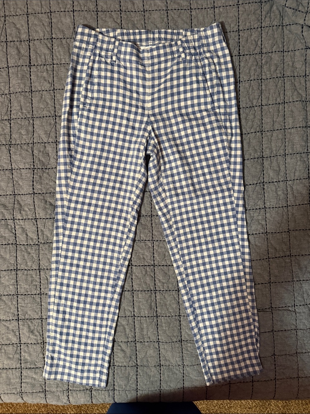 J. Jill linen stretch pants XS blue and white